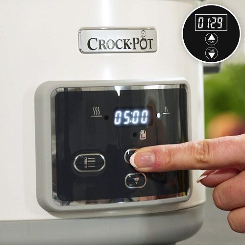 5 Litre Oven Safe Crock Pot CSC026 Duraceramic Slow Cooker